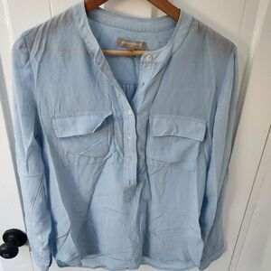 Banana Republic Sky Blue Silk Shirt